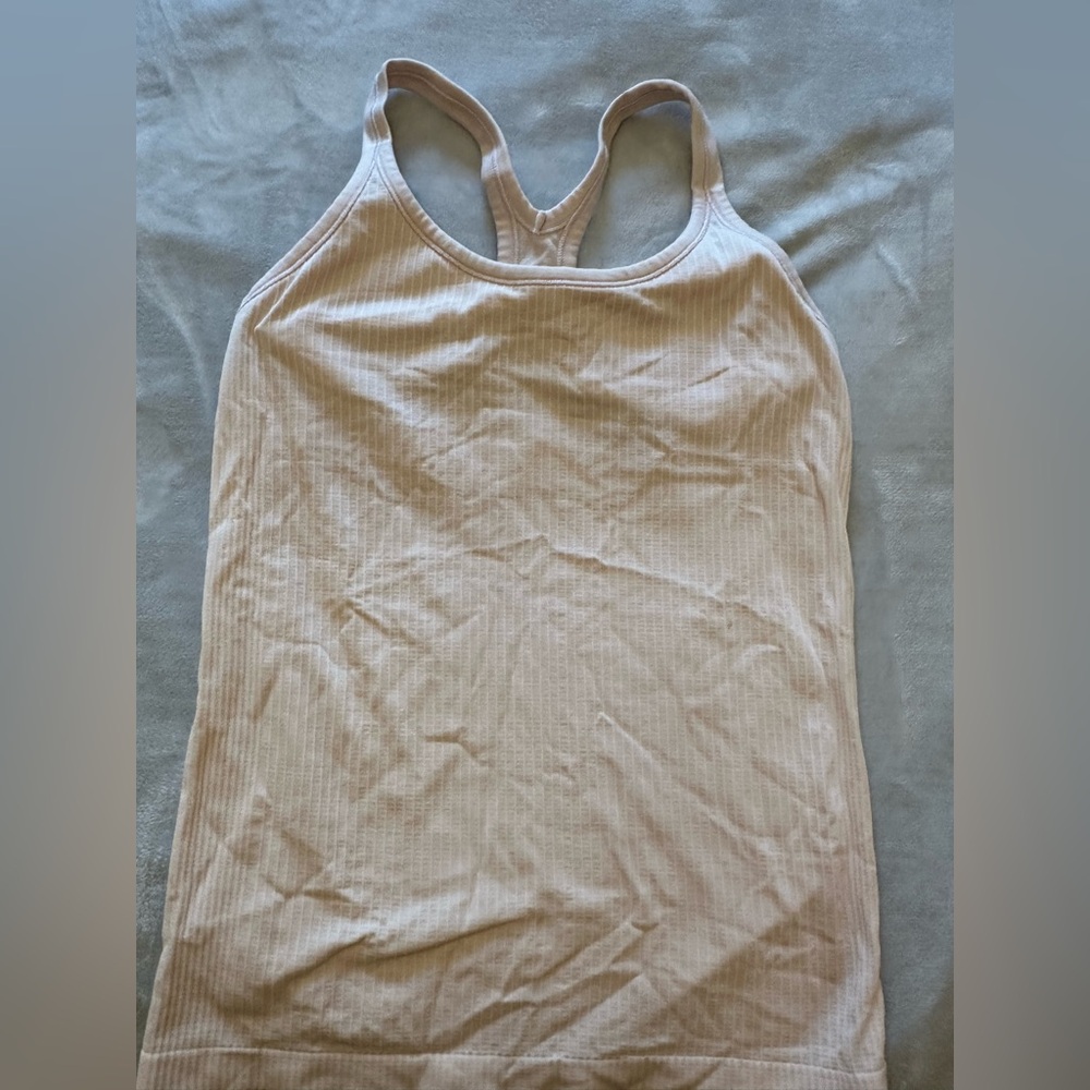 Women's Cream Ribbed Tank Top